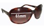 Sunglass Fix Lentes de Repuesto para Bill Bass Gem - 61mm Wide 