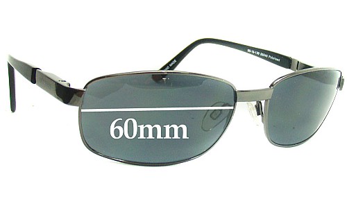 Sunglass Fix Replacement Lenses for Bill Bass 25046 - 60mm Wide 