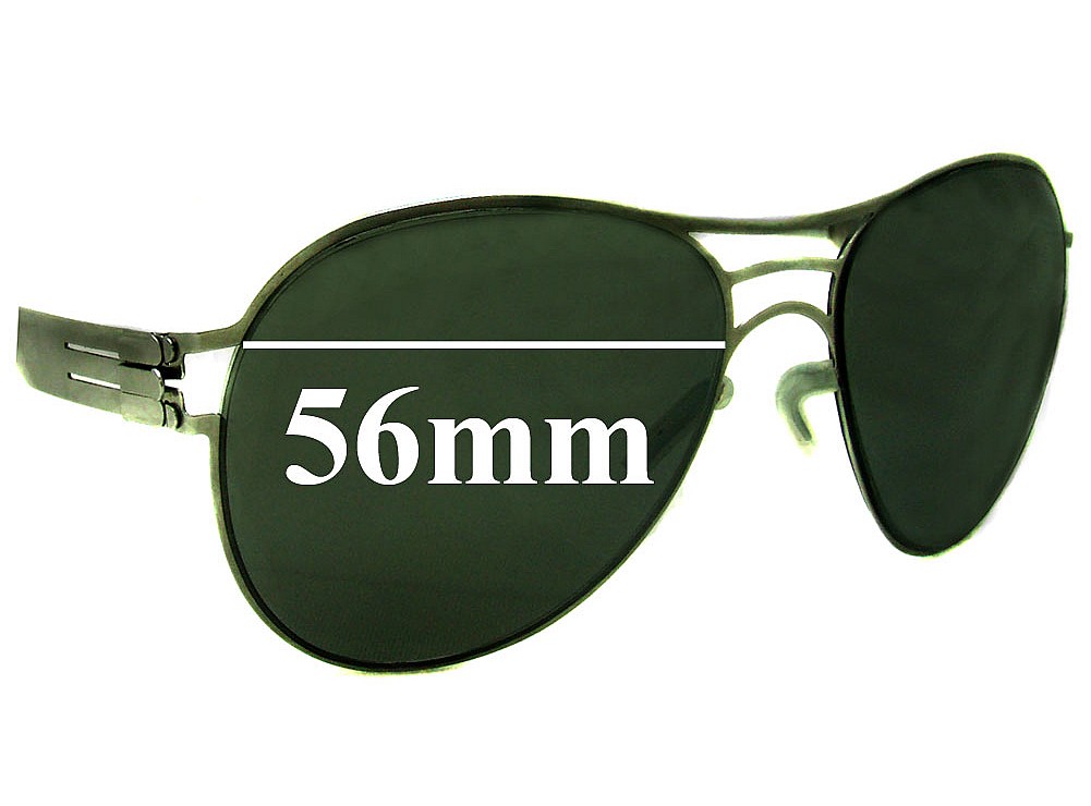 Sunglass Fix Lentes de Repuesto para IC! Berlin Roger - 56mm Wide Sunglass Fix Lentes de Repuesto para IC! Berlin Roger - 56mm Wide