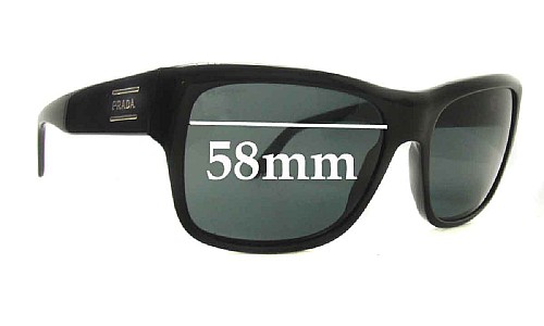 Sunglass Fix Lentilles de Remplacement pour Prada SPR02M - 58mm Wide 