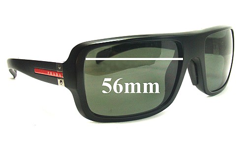 Sunglass Fix Lentes de Repuesto para Prada SPS01I & PS01IS - 56mm Wide 