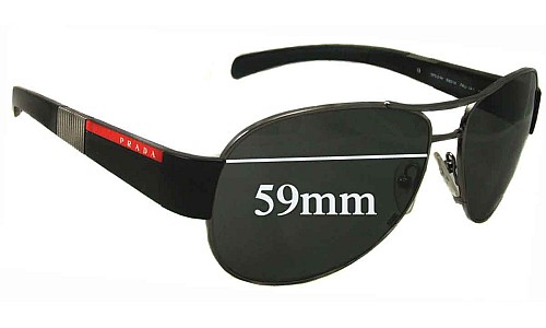 Sunglass Fix Replacement Lenses for Prada SPS51H & PS51HS - 59mm Wide 