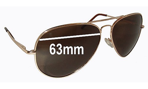 Sunglass Fix Ersatzgläser für Ray-Ban RB2510 - 63mm Wide 