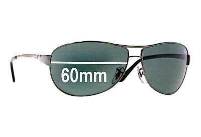 Ray-Ban RB3342 Warrior Replacement Lenses 60mm wide 