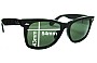 Sunglass Fix Lentes de Repuesto para Ray-Ban RB2140 New Wayfarer - 'New Wayfarer' on Right Arm - 54mm Wide 