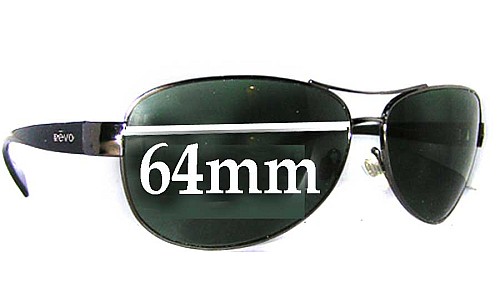 Sunglass Fix Replacement Lenses for Revo 3062 - 64mm Wide 