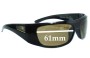 Sunglass Fix Replacement Lenses for Rip Curl Bells - 61mm Wide 