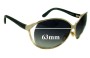 Sunglass Fix Replacement Lenses for Tom Ford Yvette TF89 - 63mm Wide 