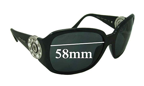 Sunglass Fix Replacement Lenses for Bvlgari 8008-B - 58mm Wide 