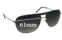 Sunglass Fix Lentes de Repuesto para Giorgio Armani GA 886/S - 61mm Wide 