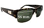 Sunglass Fix Lentes de Repuesto para Prada SPR11M - 56mm Wide 