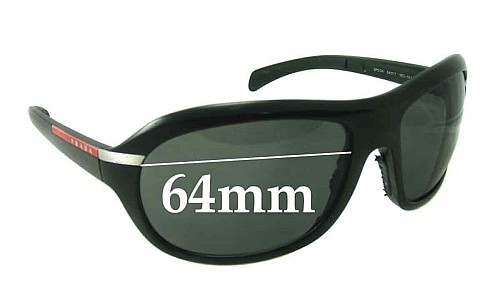 Sunglass Fix Replacement Lenses for Prada SPS04I - 64mm Wide 