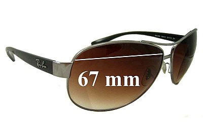 Ray-Ban RB3386 Replacement Lenses 67mm wide 