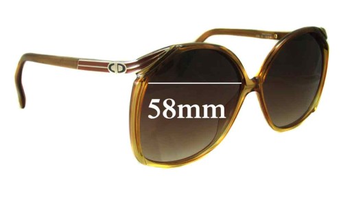 Christian Dior 2104 Replacement Lenses 58mm wide 