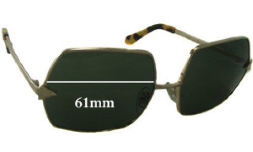Sunglass Fix Ersatzgläser für Karen Walker The Prisoner - 61mm Wide 
