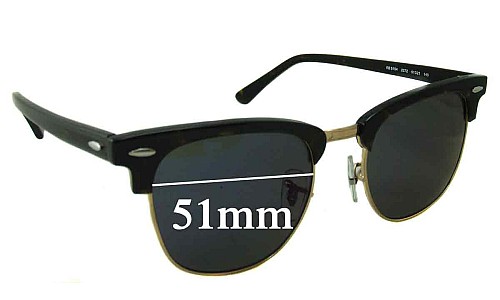 Ray Ban RB5154 Clubmaster - 42.5mm Tall Ersatzlinsen 51mm wide 