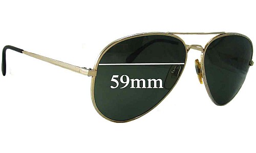 Sunglass Fix Lentes de Repuesto para Bolle Aviator 5501 - 59mm Wide 