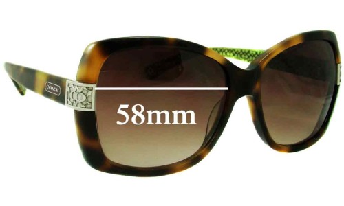 Sunglass Fix Lentilles de Remplacement pour Coach HC8004 Harper - 58mm Wide 