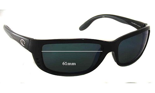 Sunglass Fix Replacement Lenses for Costa Del Mar Zane - 61mm Wide Sunglass Fix Replacement Lenses for Costa Del Mar Zane - 61mm Wide