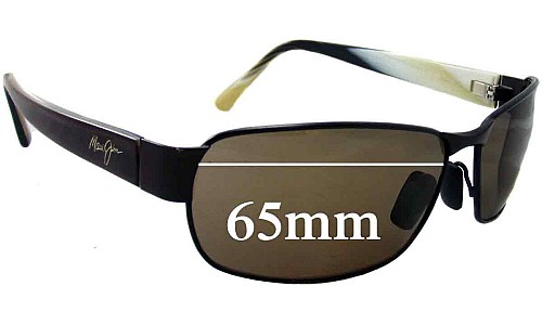 Sunglass Fix Ersatzgläser für Maui Jim MJ249 Black Coral - 65mm Wide 