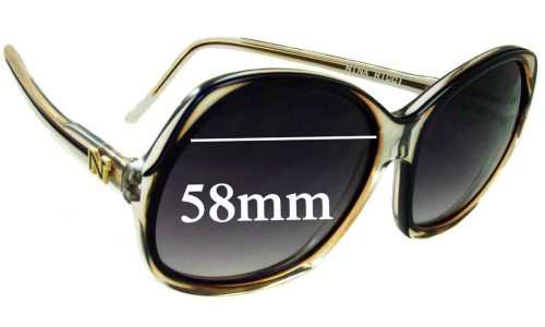 Sunglass Fix Lentilles de Remplacement pour Nina Ricci 85-D14 - 58mm Wide 
