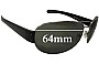 Sunglass Fix Replacement Lenses for Prada SPS52G & PS52GS - 65mm Wide 