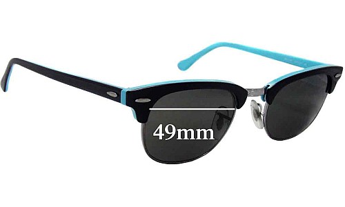 Sunglass Fix Replacement Lenses for Ray-Ban RB2156 
 Club Master New - 49mm Wide 