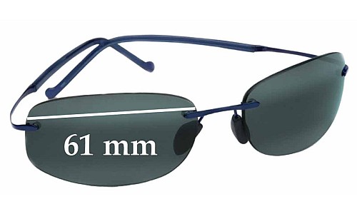 Sunglass Fix Lentes de Repuesto para Maui Jim MJ516 Honolua Bay - 61mm Wide Sunglass Fix Lentes de Repuesto para Maui Jim MJ516 Honolua Bay - 61mm Wide