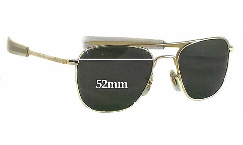 American Optical Original Pilot Replacement Sunglass Lenses - 52mm wide 