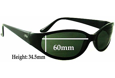 Bolle Coachwhip 34.5mm Tall Replacement Lenses 60mm wide 