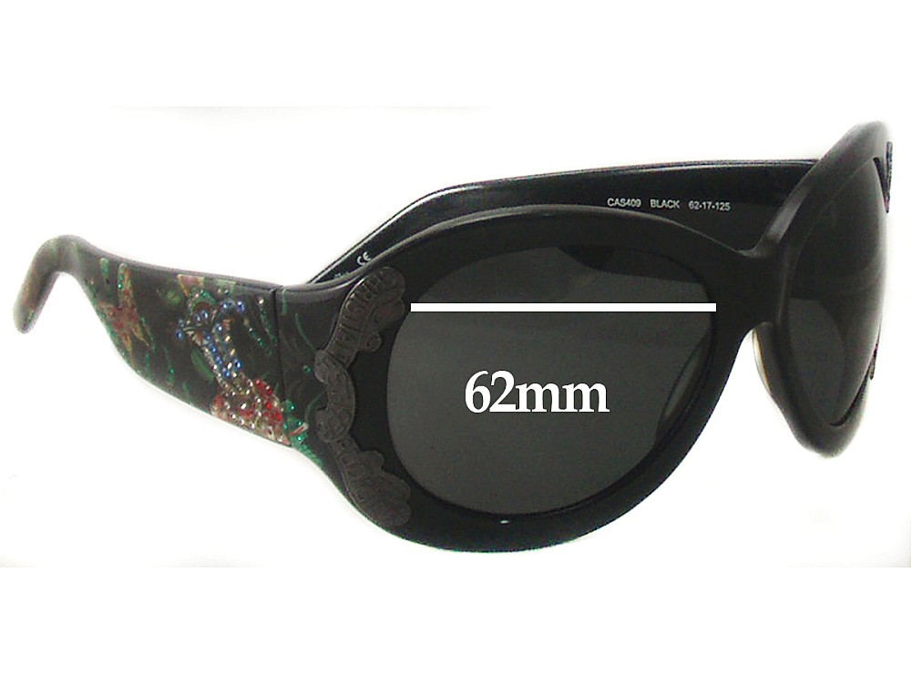 Sunglass Fix Replacement Lenses for Christian Audigier CAS409 - 62mm Wide Sunglass Fix Replacement Lenses for Christian Audigier CAS409 - 62mm Wide