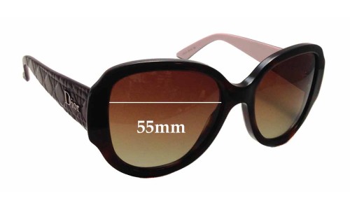 Christian Dior Lady In Dior 1 Sunglass Replacement Lenses - 55mm Wide  