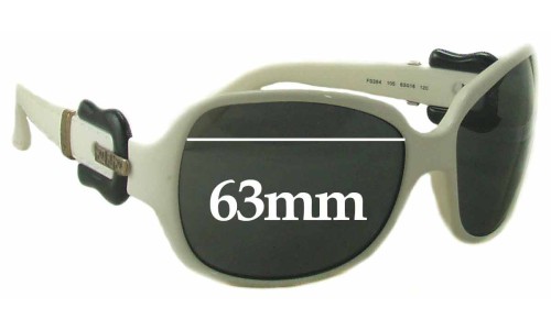 Sunglass Fix Ersatzgläser für Fendi FS 384 - 63mm Wide 
