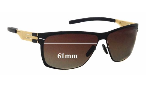 Sunglass Fix Lentes de Repuesto para IC! Berlin Magomed J. - 61mm Wide Sunglass Fix Lentes de Repuesto para IC! Berlin Magomed J. - 61mm Wide