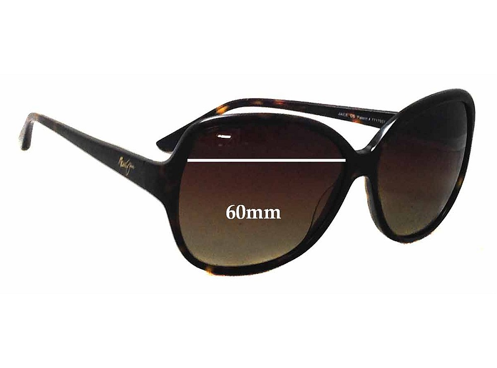 Sunglass Fix Lentilles de Remplacement pour Maui Jim MJ294 Maile - 60mm Wide Sunglass Fix Lentilles de Remplacement pour Maui Jim MJ294 Maile - 60mm Wide