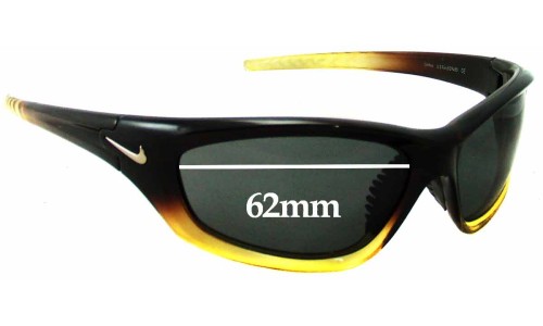 Sunglass Fix Lentes de Repuesto para Nike EV0251 Overpass - 62mm Wide 
