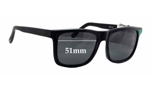 Sunglass Fix Lentes de Repuesto para Paul Taylor Rad - 51mm Wide 