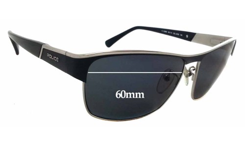Sunglass Fix Lentilles de Remplacement pour Police S8643 - 60mm Wide 