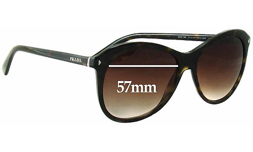 Sunglass Fix Lentilles de Remplacement pour Prada SPR13R - 57mm Wide 