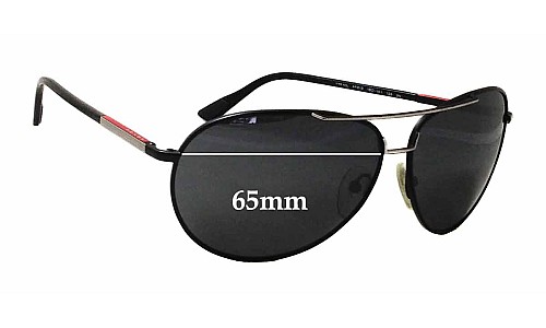 Sunglass Fix Replacement Lenses for Prada SPR52L - 65mm Wide 