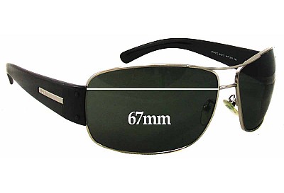 Prada SPR61G Replacement Lenses 67mm wide 