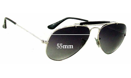 Sunglass Fix Replacement Lenses for Ray-Ban RB3407 Aviator - 55mm Wide 