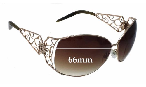 Sunglass Fix Lentes de Repuesto para Roberto Cavalli Targelle 372S - 66mm Wide 