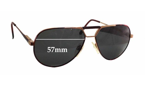 Sunglass Fix Replacement Lenses for Safilo Elasta Aviator - 57mm Wide 