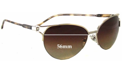 Sunglass Fix Replacement Lenses for Versace MOD 2123-B - 56mm Wide 