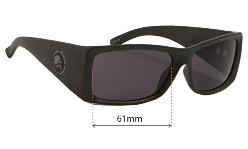 Sunglass Fix Replacement Lenses for Metal Mulisha Empire 2 - 61mm Wide 