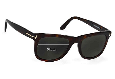 Tom Ford Leo TF0336 Replacement Lenses 52mm wide 