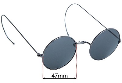 Agstum Small Round Lentes de Repuesto 47mm wide 