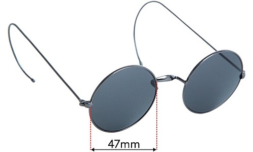 Sunglass Fix Ersatzgläser für Agstum Small Round - 47mm Wide 