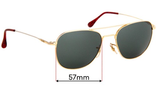 Sunglass Fix Replacement Lenses for American Optical Original Pilot - 57mm Wide 